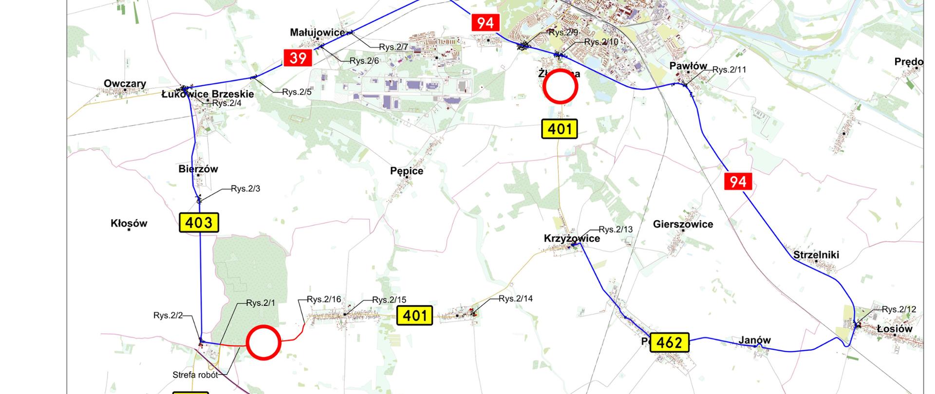 Informujemy o planowanych pracach związanych z rozbudową drogi numer 401 od Przylesia w kierunku zjazdu na autostradę A4