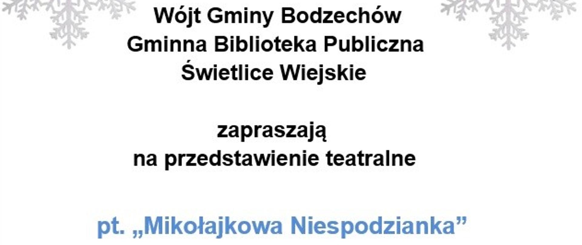 Zaproszenie przedstawienie teatralne