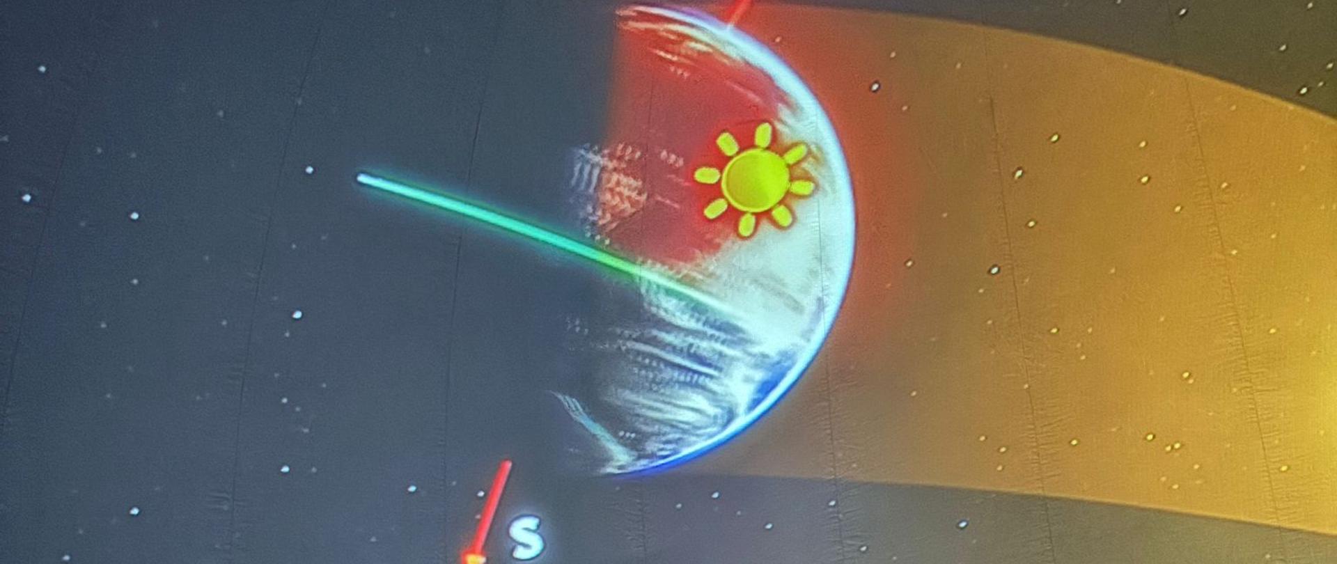 Planeta na niebie pełnym gwiazd