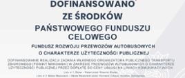 Plakat informacyjny - plakat fundusz celowy autobusy 2025 - utracono dużą część informacji z powodu widoku panoramicznego