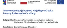 Tablica z logotypami projektu "Poprawa efektywności..."