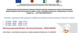 Zaproszenie na warsztaty kulinarne