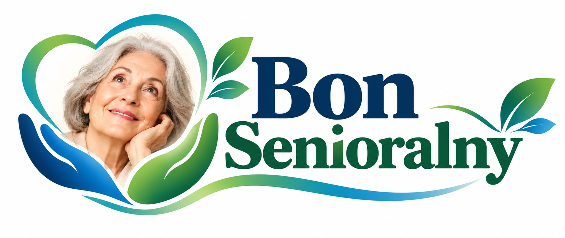 Bon senioralny Logo z napisem bon senioralny i wizerunkiem starszej kobiety