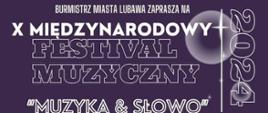 Plakat zapraszający na X Międzynarodowy Festiwal Muzyczny