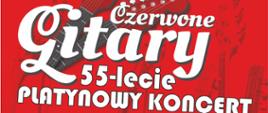 Na czerwonym tle nazwa wydarzenia i informacje organizacyjne a także zdjęcia członków zespołu