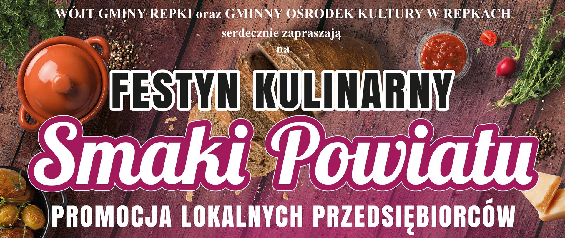 Fioletowy plakat z informacjami dotyczącymi wydarzenia.