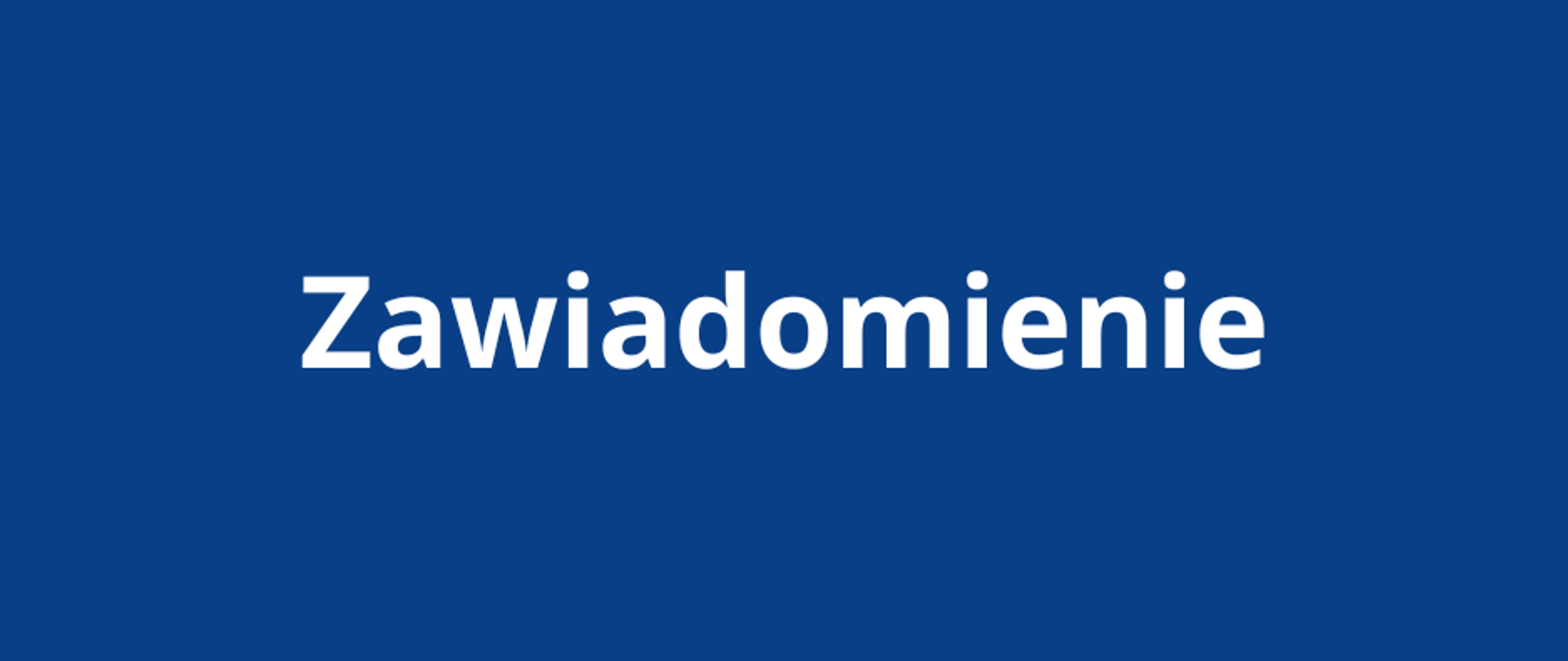zawiadomienie 