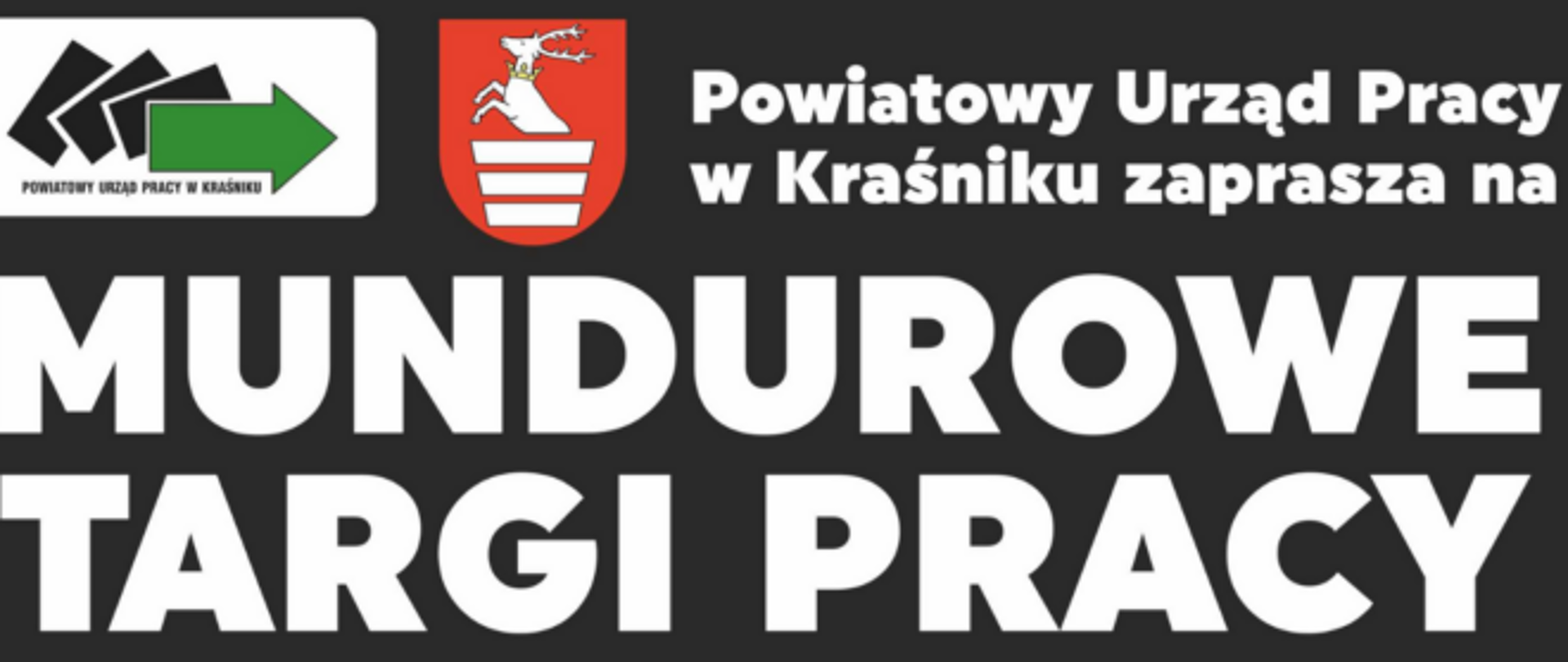 Plakat promujący mundurowe targi pracy 