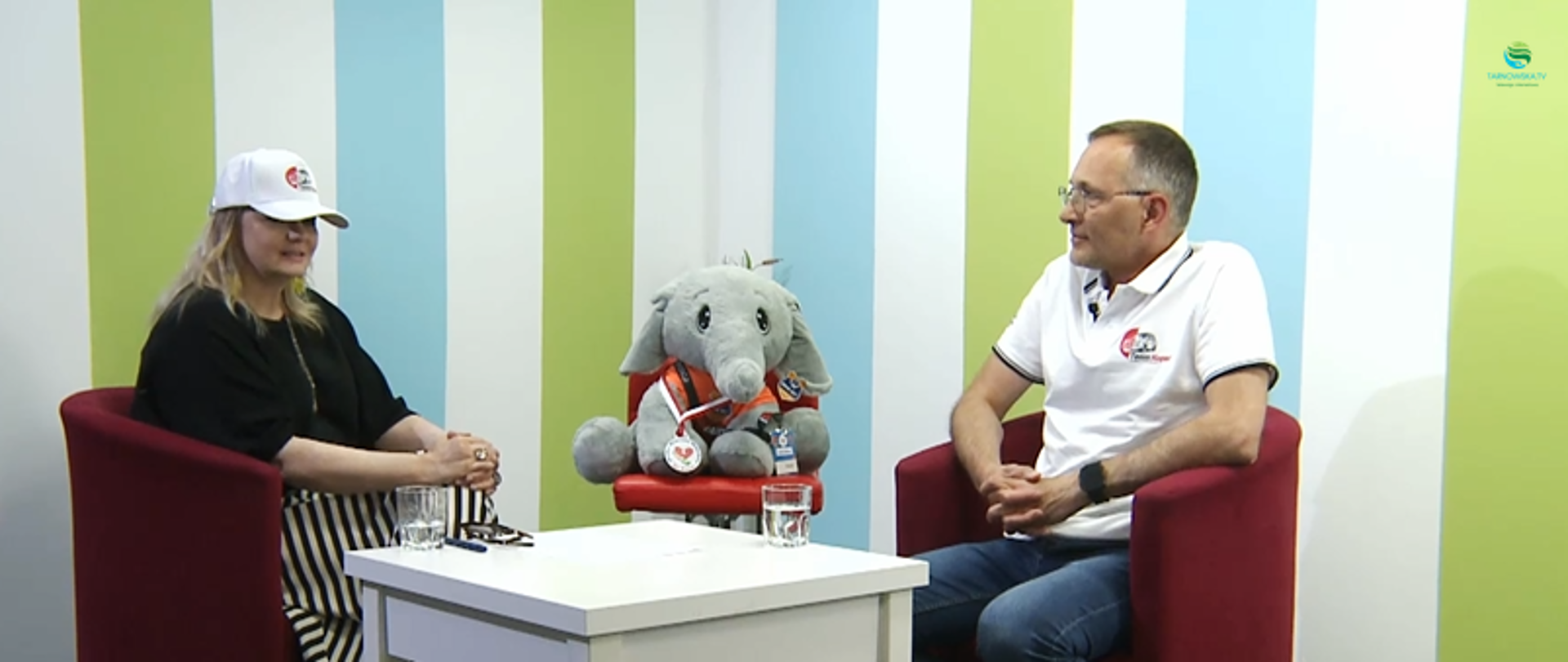 Uczestnik Wielkiej Wyprawy Maluchów podczas wywiadu 