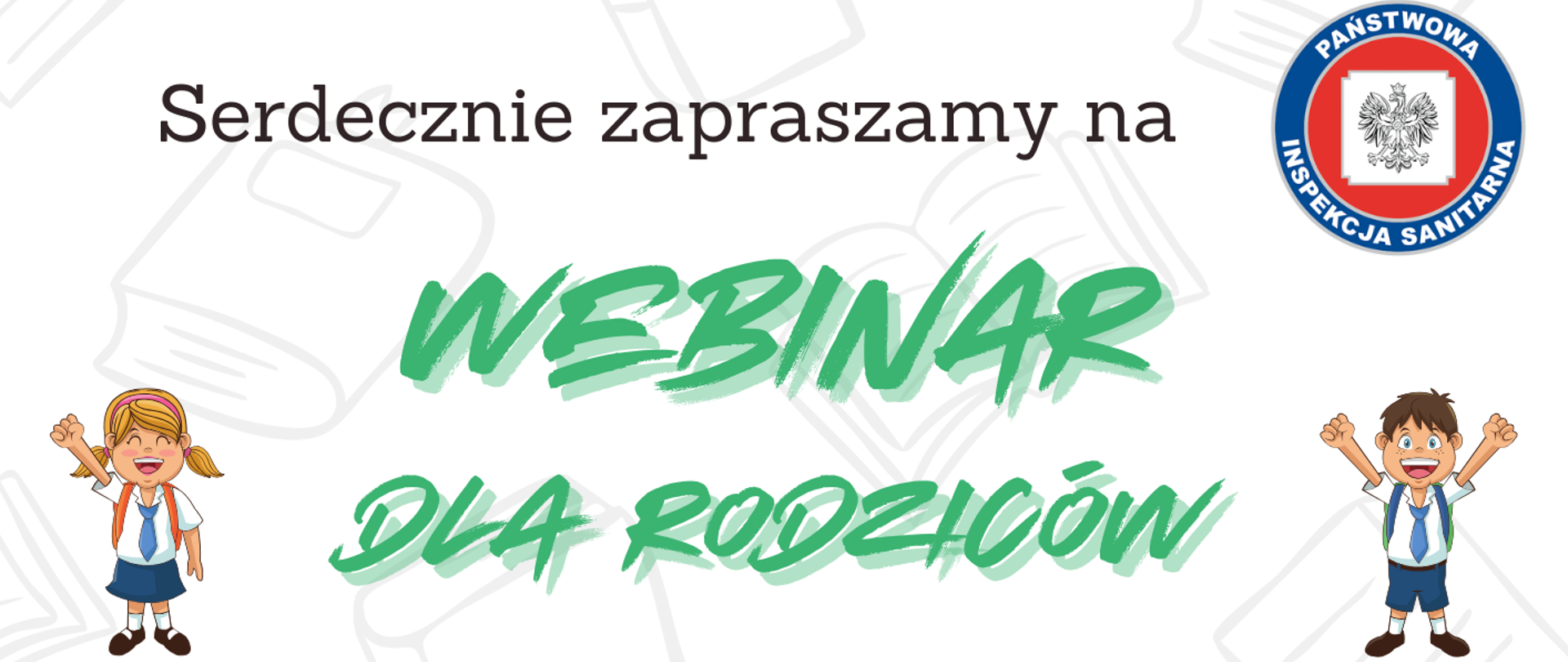 Plakat webinaru organizowanego dla rodziców przez Państwowy Wojewódzki Inspektor Sanitarny